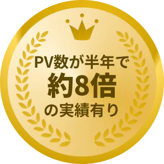 PV数が半年で約8倍の実績有り