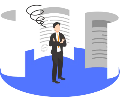 悩んでいるイラスト